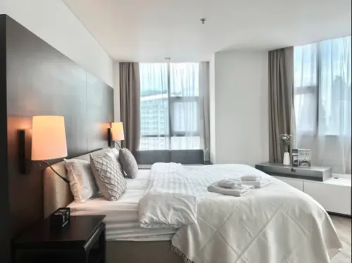 10th Floor | Spacious 2BR Luxury Apartment | Pool & Gym | Near BTS Chong Nonsi | Over 120㎡ | Sleeps 4